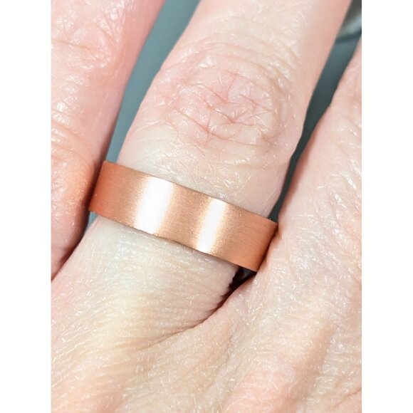 Copper Band Ring With Magnets Size 7.75 Boho Western Classic - Picture 4 of 5